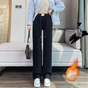 QIAOXIZI | Quần Ống Rộng Ấm Áp và Thời Trang