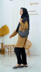QUINTA NEW LULA TAS SELEMPANG WANITA TAS SHOULDER BAG TAS BAHU BULAN MIX RANTAI
