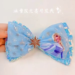 Baby Girls Bow Hair Clips Elsa Hair Clips Frozen Hair Clips For Kid Cute Set Bangs Hairpin Baby Girl Barrettes Hair Accessorie