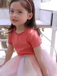 BOBOHO – ATASAN KAOS ANAK PEREMPUAN LENGAN PENDEK VERSI / KAOS ANAK