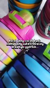 Botol Minum Silikon Lipat Rainbow 500ML BPA FREE Foldable
