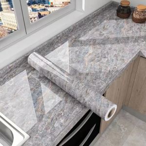 Cuộn Dán Tường Tự Dính Siêu Dày 40cm Dễ Bóc Dán Chống Dầu Chống Thấm Họa Tiết Đá Cẩm Thạch Dành Cho Mặt Bàn Bếp Hiện Đại