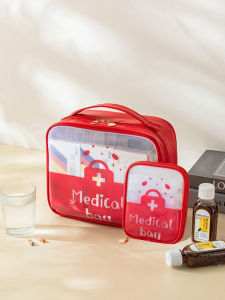 Portable Waterproof Travel Medical Bag Emergency Kit Outdoor Medicine Box Personal Small Medicine Bag Storage Organizer
