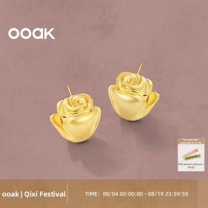 Spring and Summer Match Handmade Design Simple Rose Earrings