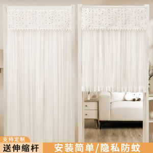 Modern Minimalist Lace Door Curtain Bedroom Home Use Mosquito Proof Curtain New Magic Stick Transparent Privacy Blocking Curtain