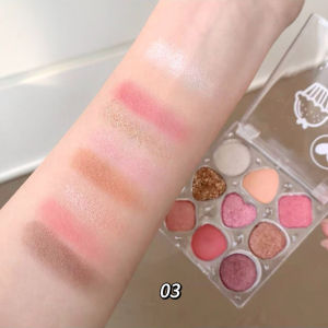 9 Color Eye Shadow Disc Pearl-light Color Repair Capacity Integrated Disc Multifunctional