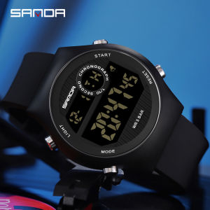 SANDA Top Luxury Brand Military Fashion Casual Mens Digital Sport Watch Waterproof Men Chrono Watch