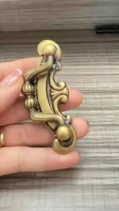Tay nắm ngăn kéo đồng quai ngang T48B chất liệu đồng thau cao cấp kiểu dáng cổ điển sang trọng
