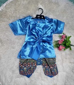 (พร้อมส่ง)ชุดไทยเด็กชาย ผ้าซาตินพี่เมี่ยม(7-11kg.)