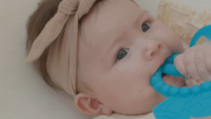 DailyLike Bonbon Birthstone Baby Teether 2pc Set (Silicone)