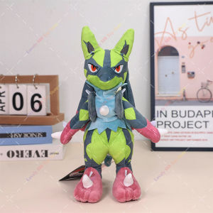 DUODUOBAO | 6 Styles Cartoon Shiny Lucario Plush Toy Mega Lucario Riolu Stuffed Doll Soft Anime Elf Peluche Collectible Gift For Fans