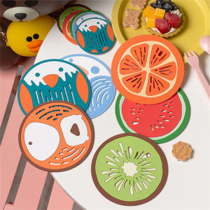 South Korea Cute Creative Anti-Scald Thermal Pad Coasters Plate Mat Dining Table Cushion Waterproof Kitchen Pot Mat Coaster