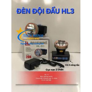 Đèn đội đầu HL3 (2 chế độ sáng) tầm sáng mạnh xa