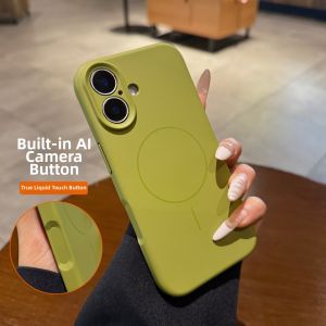 AO.HU | Magnetic Touch Button Liquid Silicone Anti-Drop iPhone Compatible Case