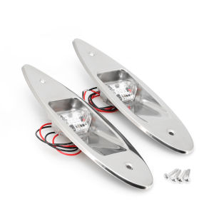 สีแดงสีเขียวนําทางสแตนเลส Marine นําทางโคมไฟ LED ด้านข้าง Sailing สัญญาณไฟสําหรับ Pontoons นักเล่นสกีเรือ