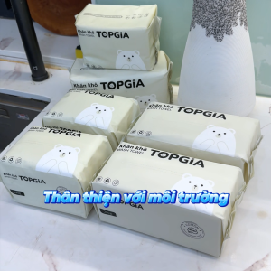 Khăn mặt khô dùng 1 lần Top Gia mềm mịn an toàn cho mọi loại da (Bao bì mới)