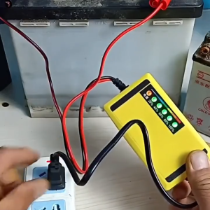 【New Upgrade】12V 6 Lights Motorcycle Charger Truck Smart Car Battery Charger Amp Volt Trickle Charger