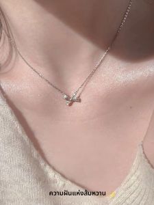 สร้อยคอโซ่กระดูกไหปลาร้าเงินสไตล์เกาหลีสำหรับผู้หญิง เครื่องประดับแฟชั่นที่สวมใส่ได้หลากหลาย ดีไซน์เรียบง่ายและหรูหรา