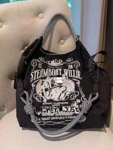 New 5th Month Korean Japanese Style Embroidered Ballchain Eco-friendly Shopping Bag Shoulder Strap Crossbody Handbag