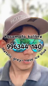 Kacamata Kalibre Eyewear Sunglasses Fashion/Outdoor Kalibre Kacamata 42 Metalic Grey-Revo Ice Blue 996344140 Bahan ringan dan kuat - Anti UV - Polarized anti silau - Anti fog - Cocok untuk aktivitas sehari-hari santaitravelling dll