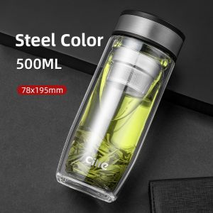 CILLE | Mens Tea-water Separation Glass Cup High Borosilicate Heat-resistant Large