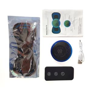 Mini Rechargeable Neck Massager Portable Electric Neck Massage Cervical Massage Patch 8 Modes 19 Level