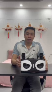 Loa Bluetooth Karaoke A922 Bass Mạnh Công Suất Lớn Pin Trâu - Tặng Kèm 2 Micro Jack 3.5 Dây Đeo Nghe Nhạc Hát Hay 2025 Kem