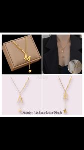 Stainless Steel Letter Good Quality Initial Letters Necklace Layer For Women Accessories PlatedGold NoBoxFree