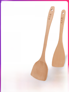 Home Use Long Handle Wooden Spatula Non-Stick Pan Special Deep Fry Spoon Heat Resistant Wooden Kitchen Utensils Wood Spoon