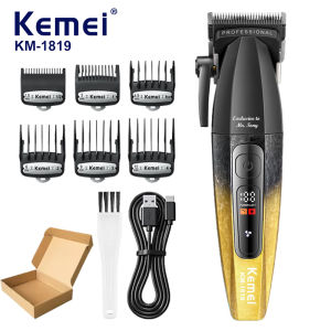 Kemei 1819 Electric Hair Clippers Men Professional Rechargeable Cordless Hair Cutting Machine High Quality Hair Trimmer Barber