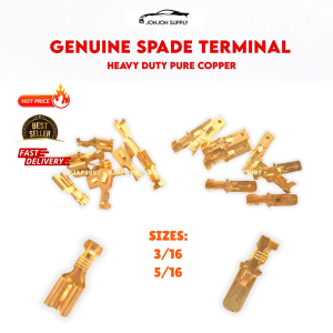 [10 PCS] SPADE TERMINAL PURE COPPER 3/16 5/16 HEAVY DUTY