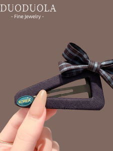 Elegant Butterfly Knot Hair Clip Womens New 2025 High-End Waterdrop BB Clip Hair Accessories Side Duckbill Clip Luxury Feel