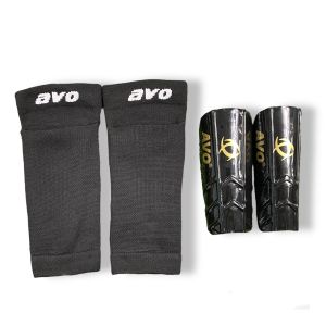 Paket Lengkap Kaos Kaki Avo Satu Set Sarung Deker Pelindung Tulang Kering Shin Guard Deker Lakop Futsal Sepakbola
