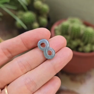 Q2580 Charm vô cực như ý nguyện Lam Ngọc chuẩn Jade A 2 màu: Lam đậm & Lam nhạt ko kén mệnh - Phong Thủy TUDO