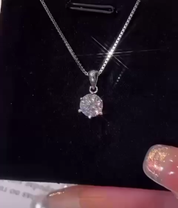 Kalung Perhiasan Wanita Liontin Mata Satu Warna Silver Gold