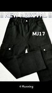 Manning MJ17 jeans pria jeans hitam celana panjang Amerika celana panjang multi-saku celana panjang kasual celana panjang musim panas populer baru