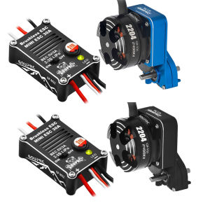 【New Arrival】 2204 2400KV Brushless Outrunner Motor W/ Transmission and ESC for SCX24 RC Crawler Axial 1/24 RC Car Truck