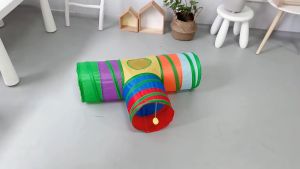 Bigmall อุโมงค์แมวสามทาง อุโมงค์สายรุ้ง(แมว) ของเล่นแมว บ้านแมว No.Y1735