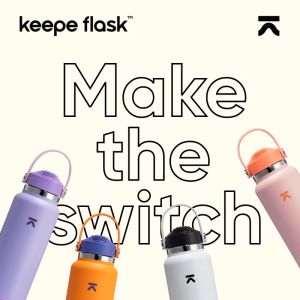 [p49 Name Engraving] Keepe Flask Insulated Vacuum Tumbler Hot and Cold Thermal Flask Stainless Steel Water Bottle with Straw Cap & FREE Silicone Boot