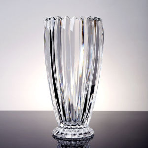 Elegant European Style Large Diameter Crystal Glass Flower Vase Luxury Living Room Decorative Accessories Lily Flower Arrangement