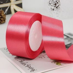 40mm Satin Ruy Băng 25 Thước Nâu Để Gói Quà Nơ Bó Hoa DIY Vòng Hoa May Trang Trí Tiệc Cưới