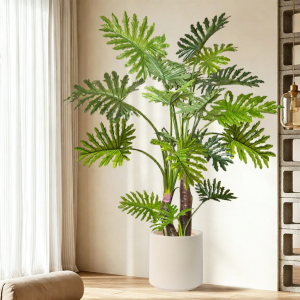 Realistic Faux Monstera Deliciosa Decor Plant