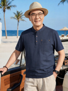 LAOYECHE | Comfortable Breathable Polo Shirt for Senior Men Summer