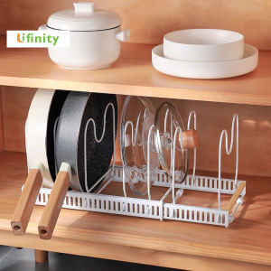 Lifinity Expandable Pot Racks Pot Lid Holder Adjustable Width Kitchen Racks Organizer