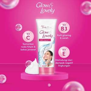 Glow & Lovely Dermaglow Multivitamin Facial Foam 50gr/100gr (Wajah Bersih Glowing Cerah Seketika) | Fair n lovely Dyshop22