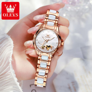 OLEVS Mechanical Watches for Women Love Dial Design Original Waterproof Fashion Korean Style with Gift Box