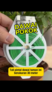 30MTR Twist Tie Roll Spool Dispenser w/ Cutter Multipurpose for Plants Garbage bag Cable Snack Tie