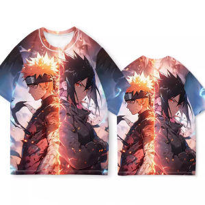 Bandai | Summer Naruto Short Sleeve T-shirt Boys Half Sleeve Help Naruto Kakashi Childrens Clothing T-shirt Childrens Clothing Trend