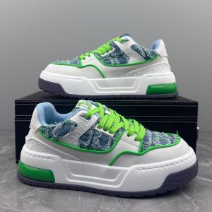 Trendy Mens Shoes 2025 Autumn New High-End Casual Board Shoes Color Block Heightening Dad Shoes Comfortable Breathable Mesh