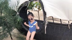 Đồ Bơi Cho Bé Gái Bikini Bé gái Hở Lưng Đan Chéo Cho Bé Gái 9-25Kg HB2212